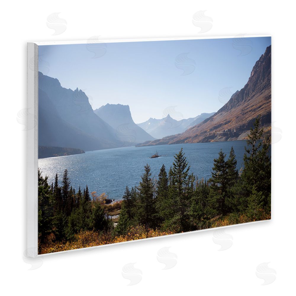Carol Robinson Cliffs Overlooking Lake Wooden Wall Plaque Art Print