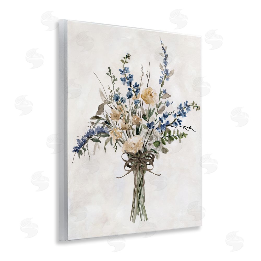 Carol Robinson Subdued Flower Bushel Wooden Wall Plaque Art Print