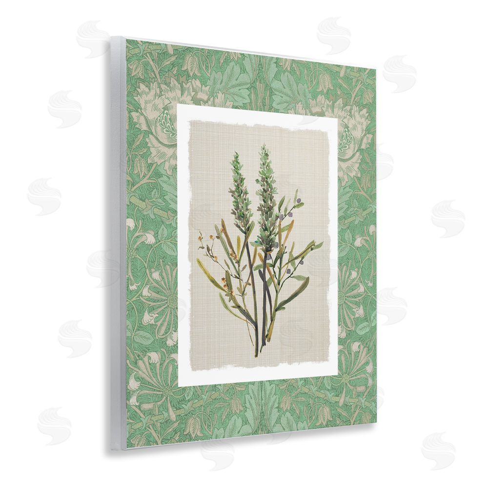 Carol Robinson Antique Foliage in Green Wooden Wall Plaque Art Print
