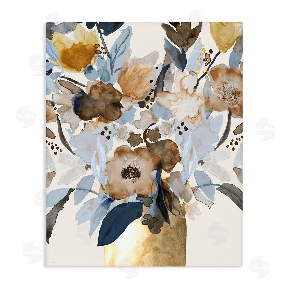 Val Rhodes Expressive Earthy Blossoms Stretched Canvas Wall Art Print