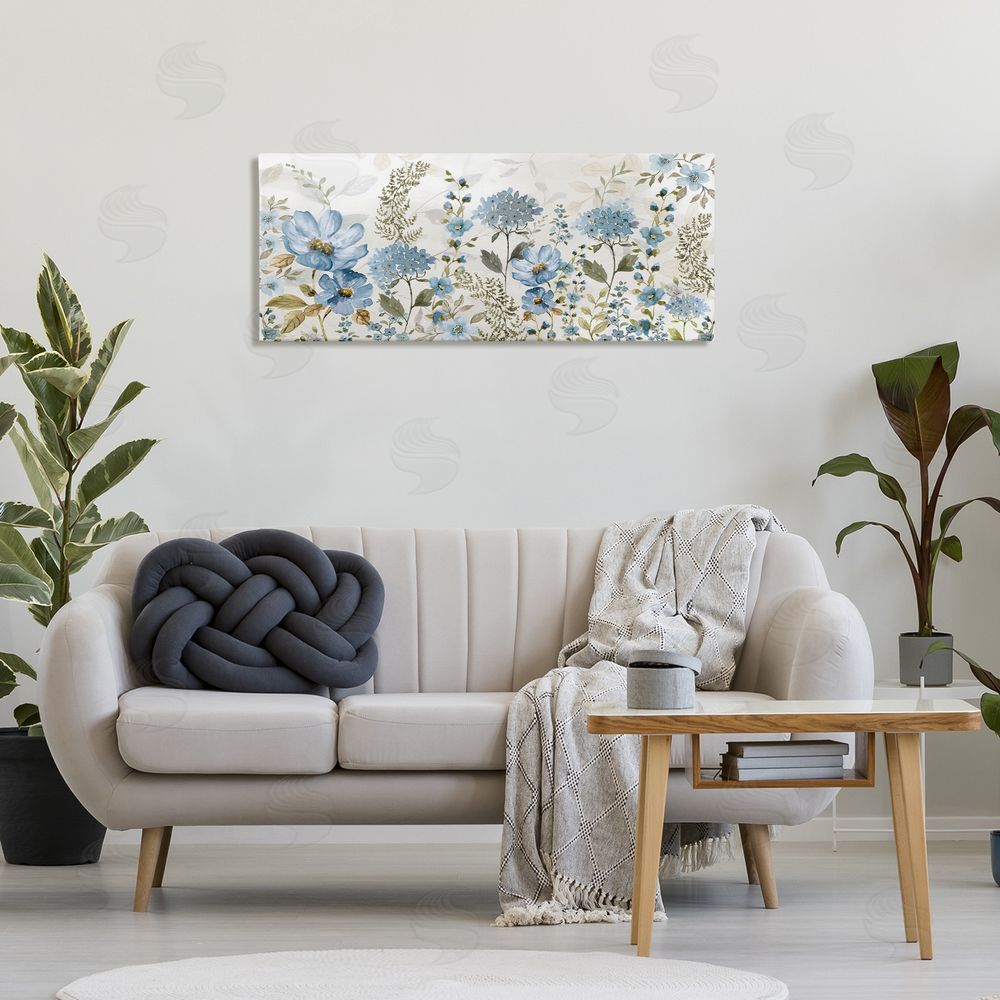 Nan Subdued Meadow Foliage Stretched Canvas Wall Art in Room