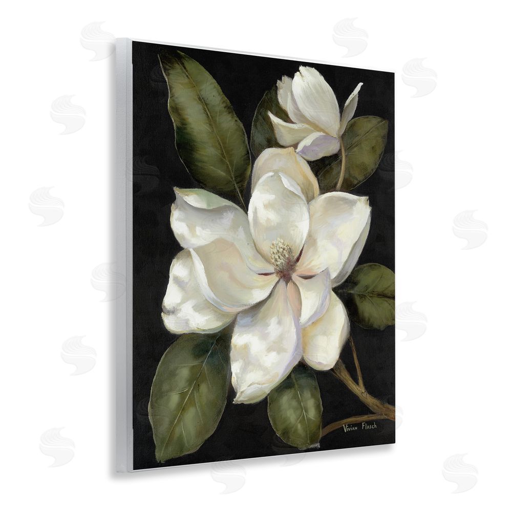 Nan Blooming Magnolia Buds Wooden Wall Plaque Art Print