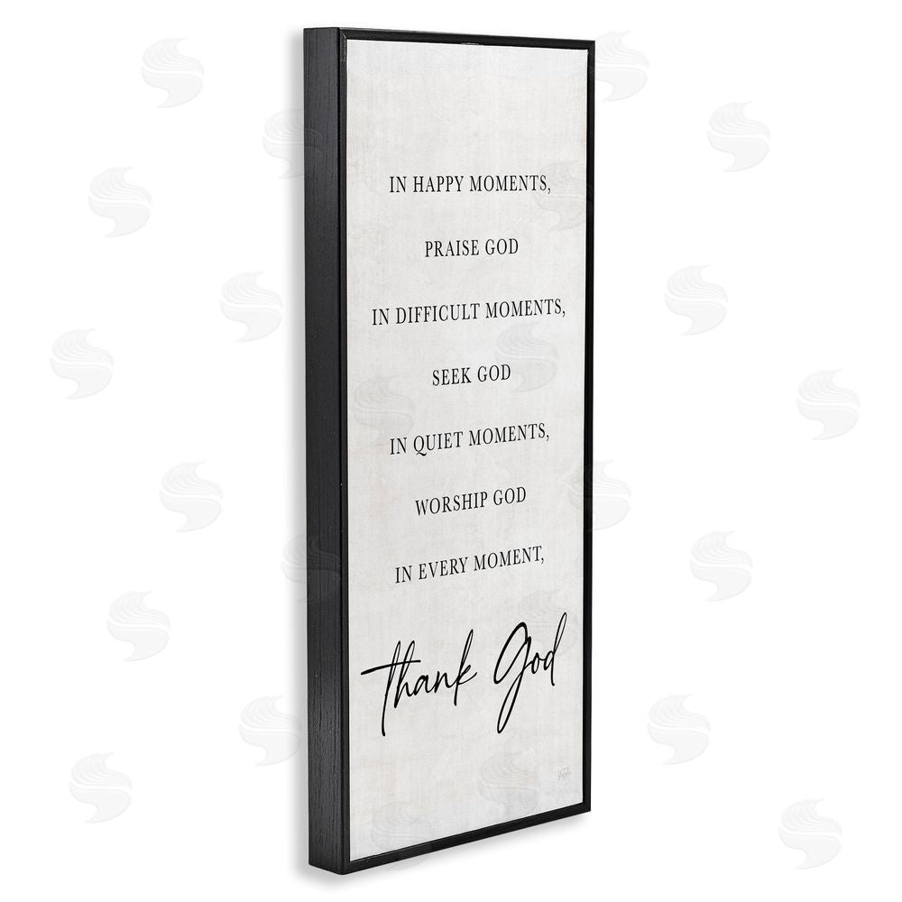 Natalie Carpentieri Every Moment Thank God Black Framed Giclee Wall Art Print