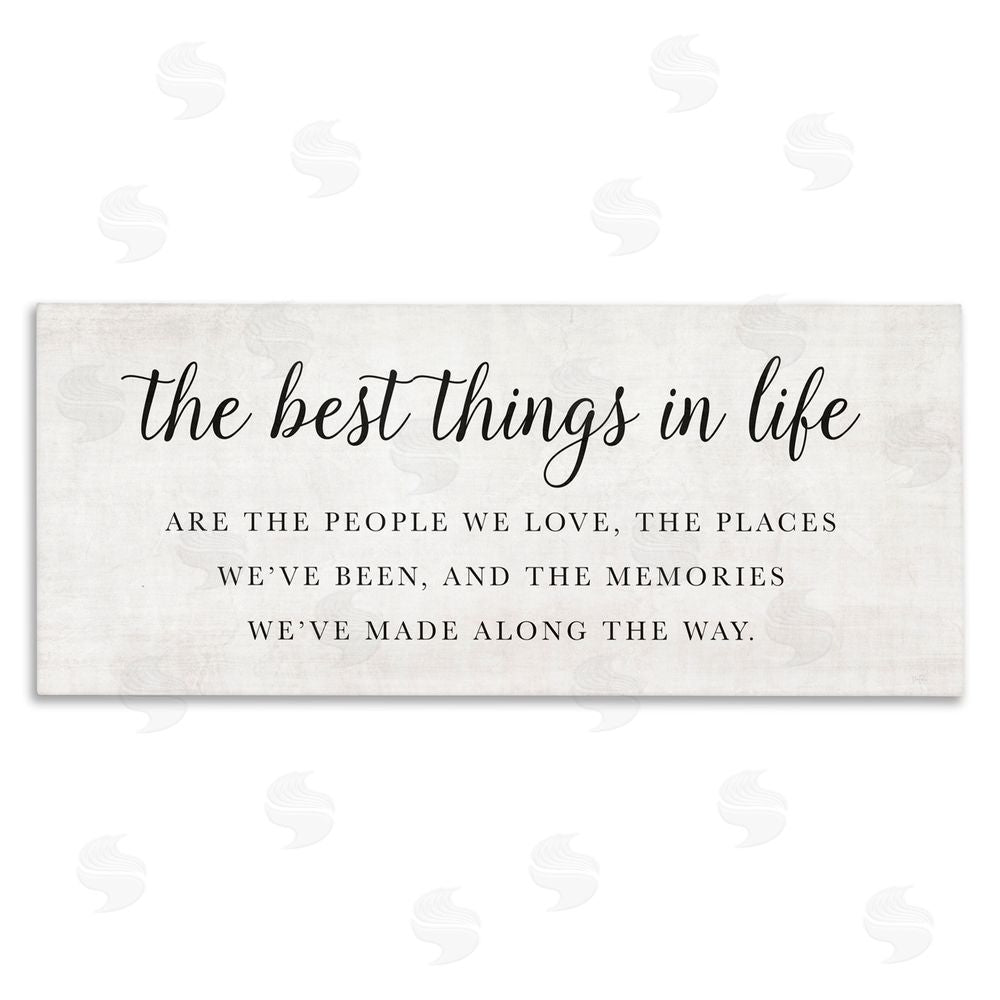 Natalie Carpentieri Best Things In Life Uplifting Stretched Canvas Wall Art Print