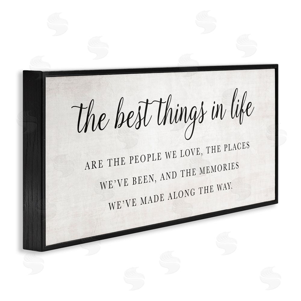 Natalie Carpentieri Best Things In Life Uplifting Black Framed Giclee Wall Art Print
