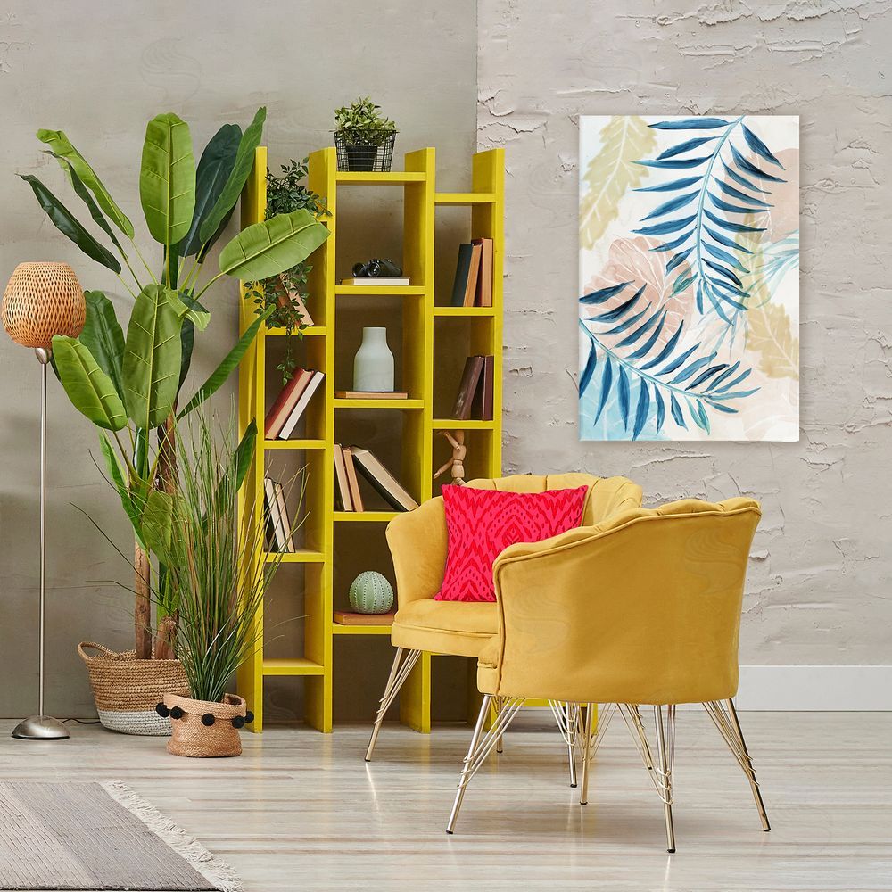 Nan Palm Fronds in Pastel Haze 