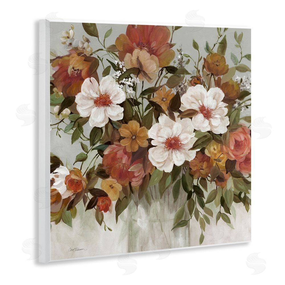 Carol Robinson Muted Vibe Bouquet Wooden Wall Plaque Art Print