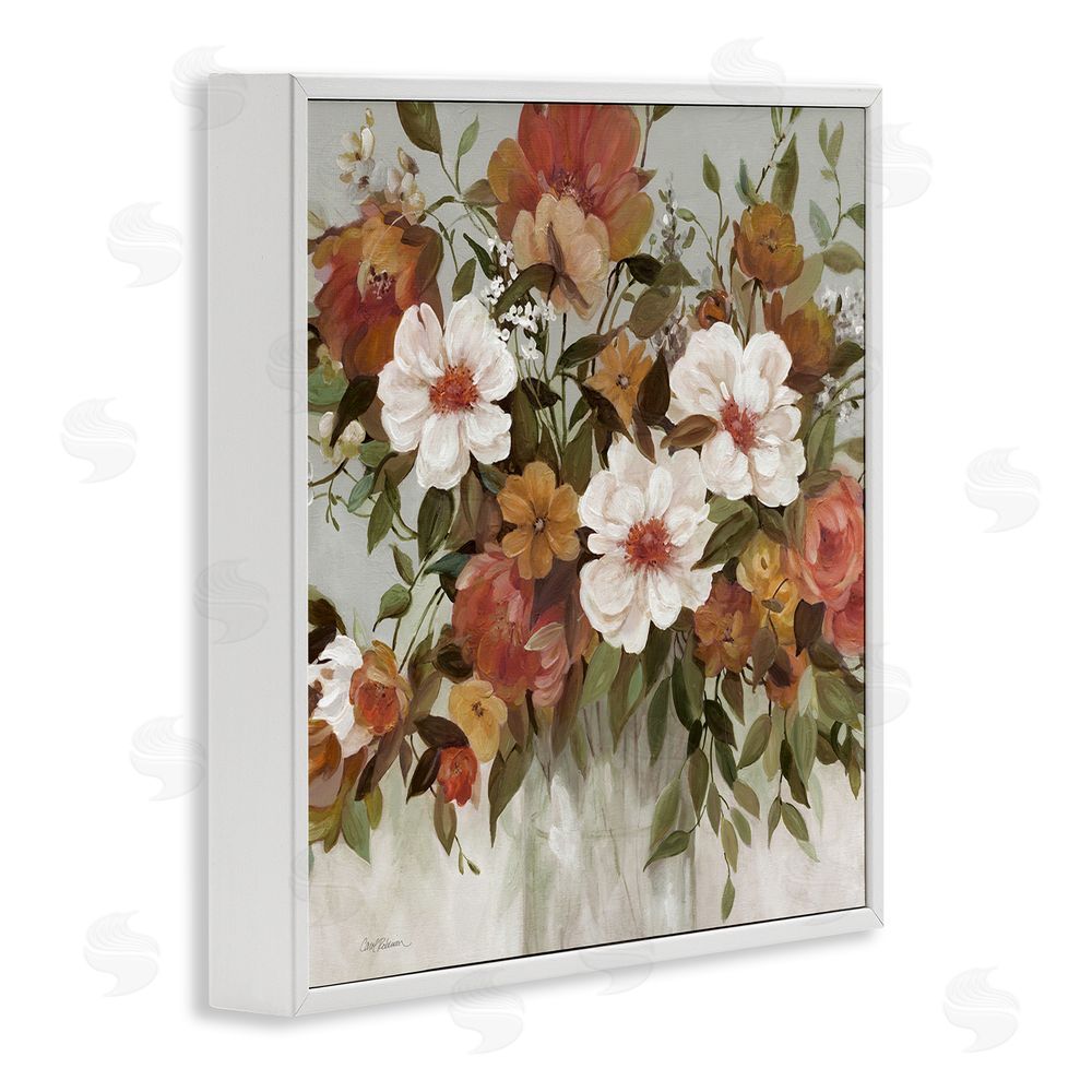 Carol Robinson Muted Vibe Bouquet White Framed Giclee Wall Art Print
