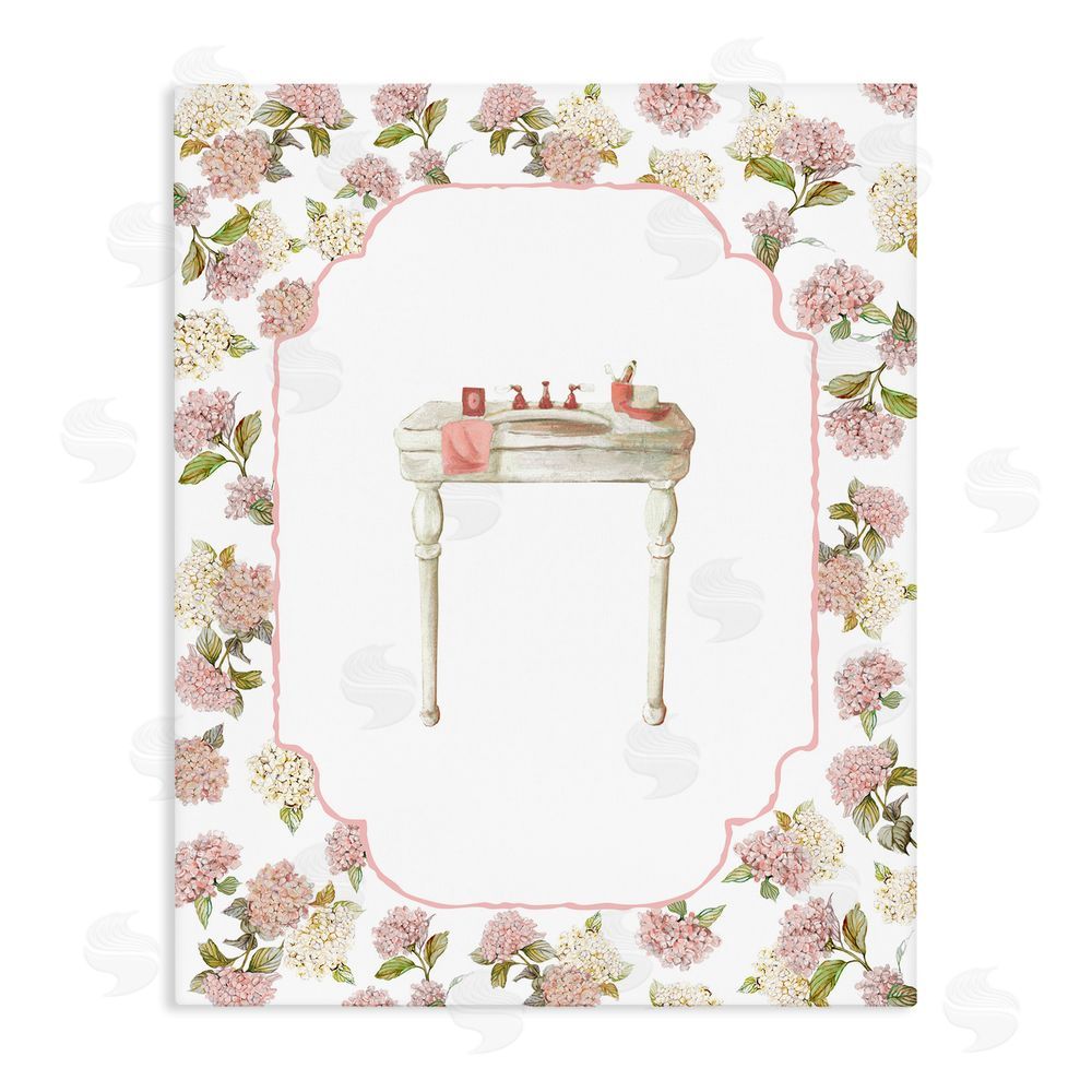 Carol Robinson Elegant Hydrangeas Vanity Stretched Canvas Wall Art Print