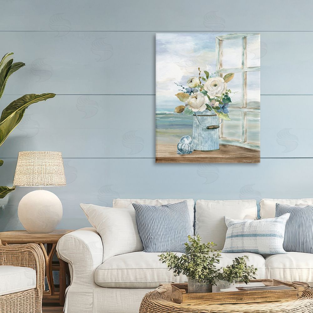 Carol Robinson Seaside Florals on Windowsill 