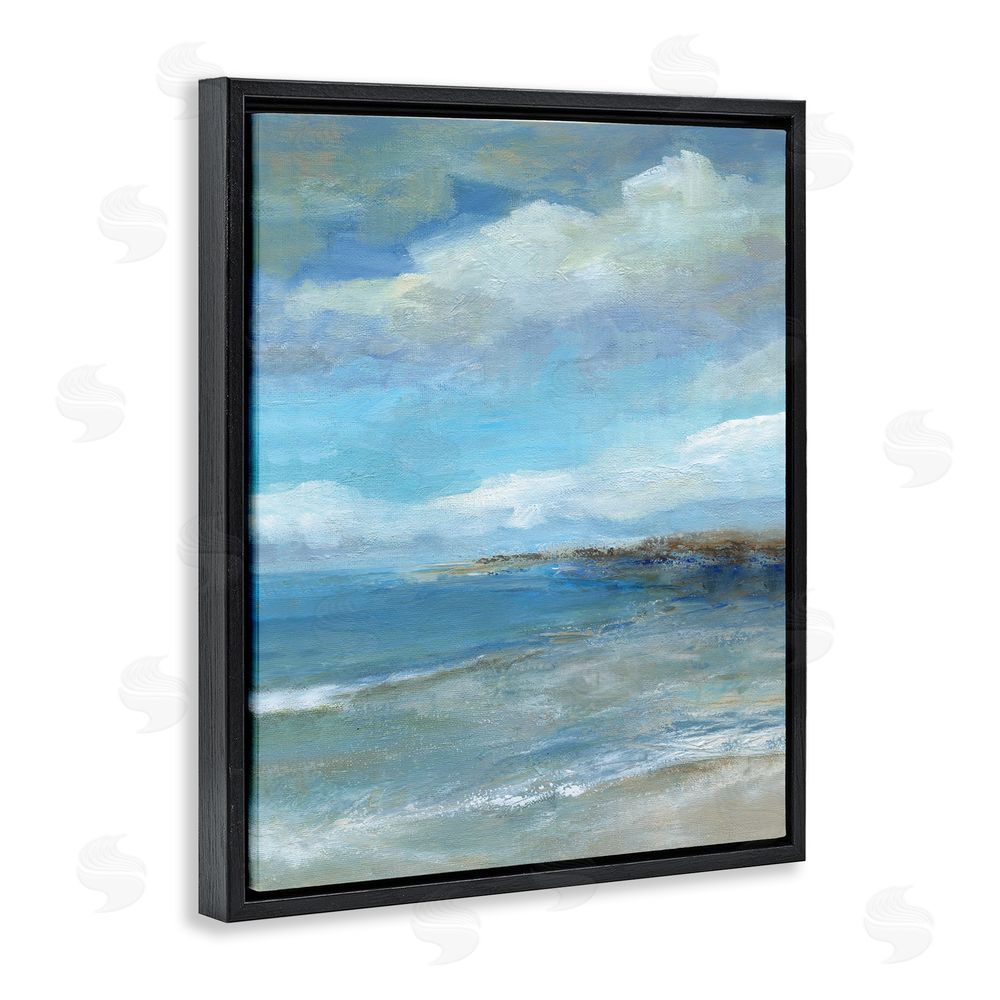 Carol Robinson Shore's Calm Breeze Black Floating Frame Canvas Wall Art Print