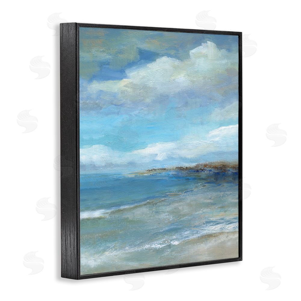 Carol Robinson Shore's Calm Breeze Black Framed Giclee Wall Art Print
