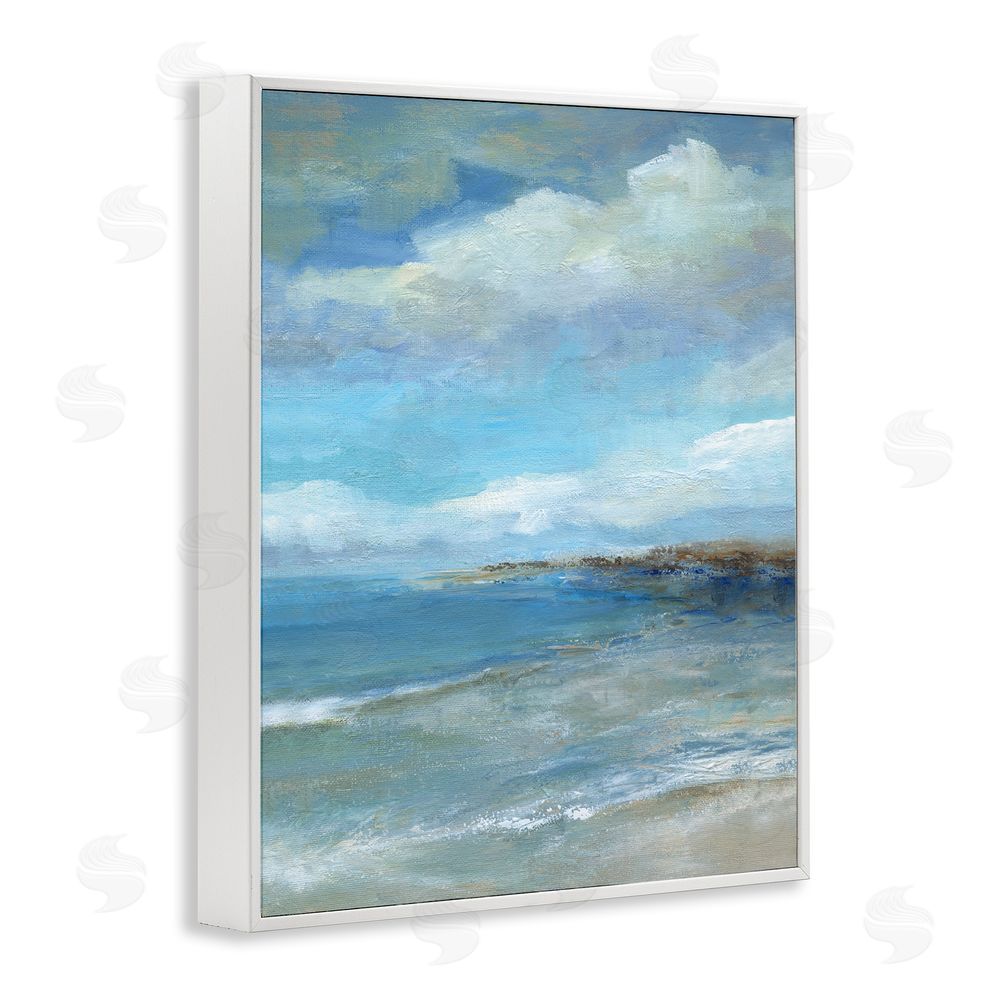 Carol Robinson Shore's Calm Breeze White Framed Giclee Wall Art Print
