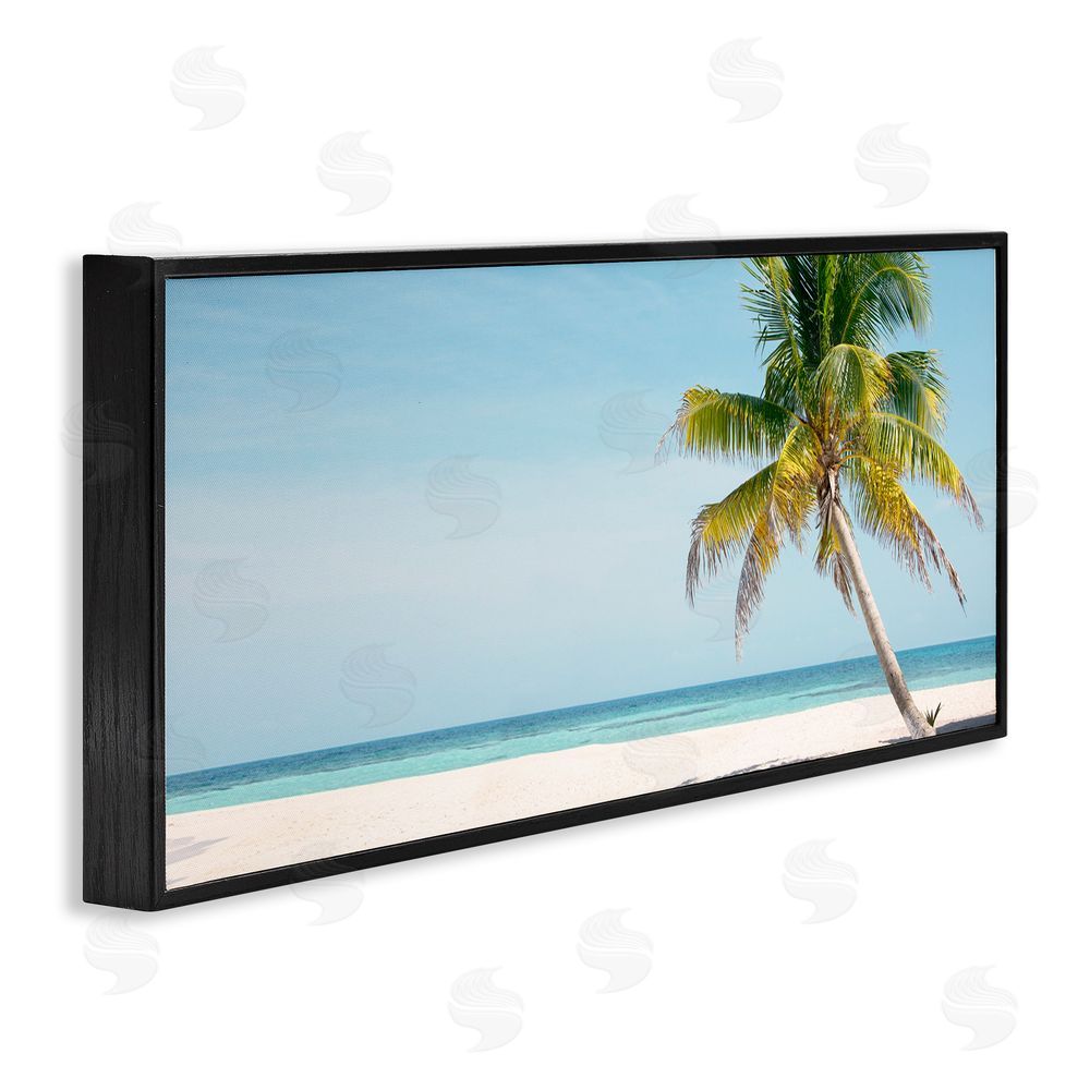 Danita Delimont Tropical Island Palm Tree Black Framed Giclee Wall Art Print