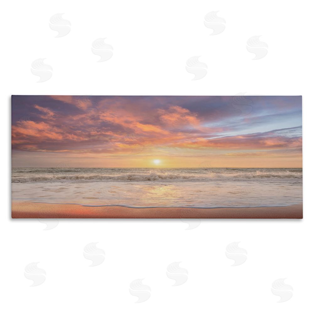 Mike Caliascibetta Vivid Sunset Panorama Stretched Canvas Wall Art Print
