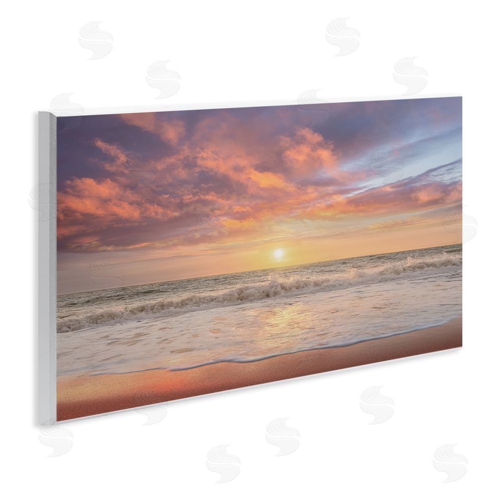 Mike Caliascibetta Vivid Sunset Panorama Wooden Wall Plaque Art Print