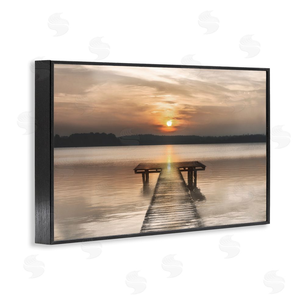 Irene Weisz Centric Reflective Sunrise Black Framed Giclee Wall Art Print