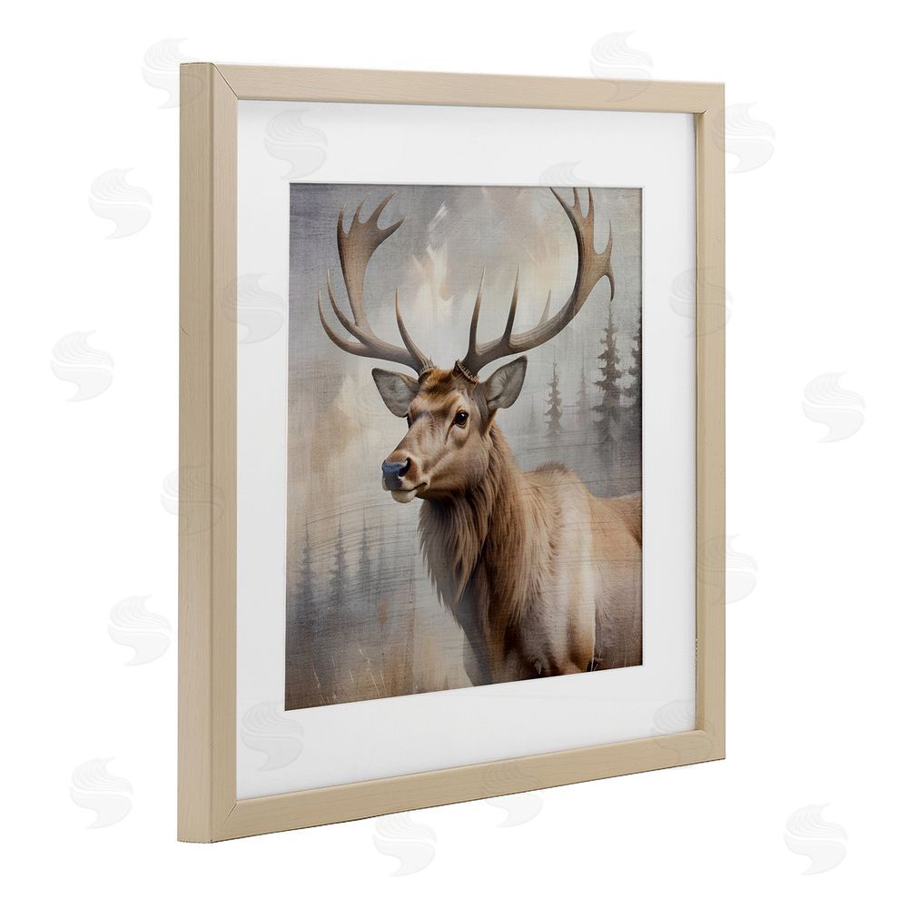 Susan Arnot Graceful Forest Stag Brown Framed Print Under Glass Wall Art