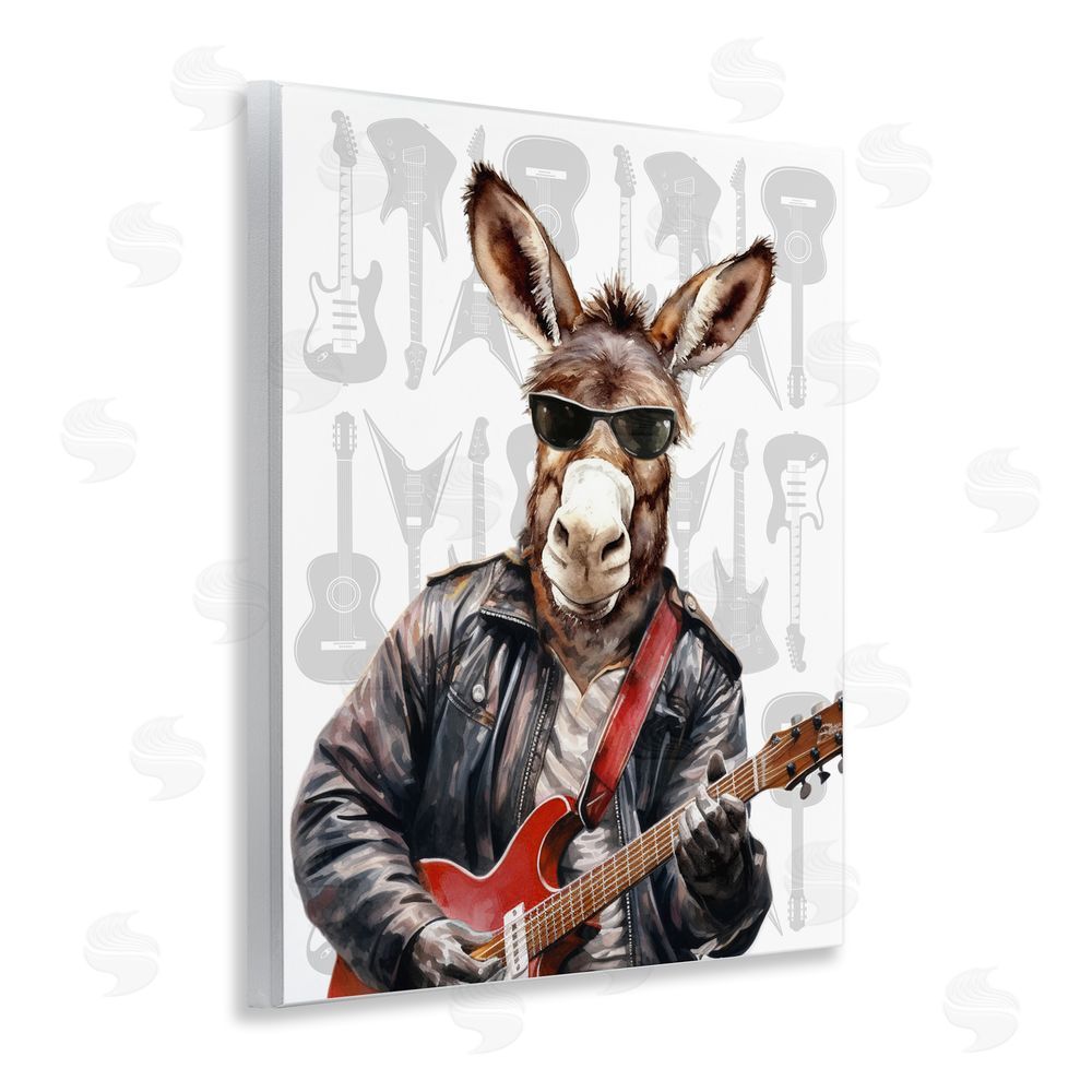 CAD Designs Performing Musician Donkey Wooden Wall Plaque Art Print