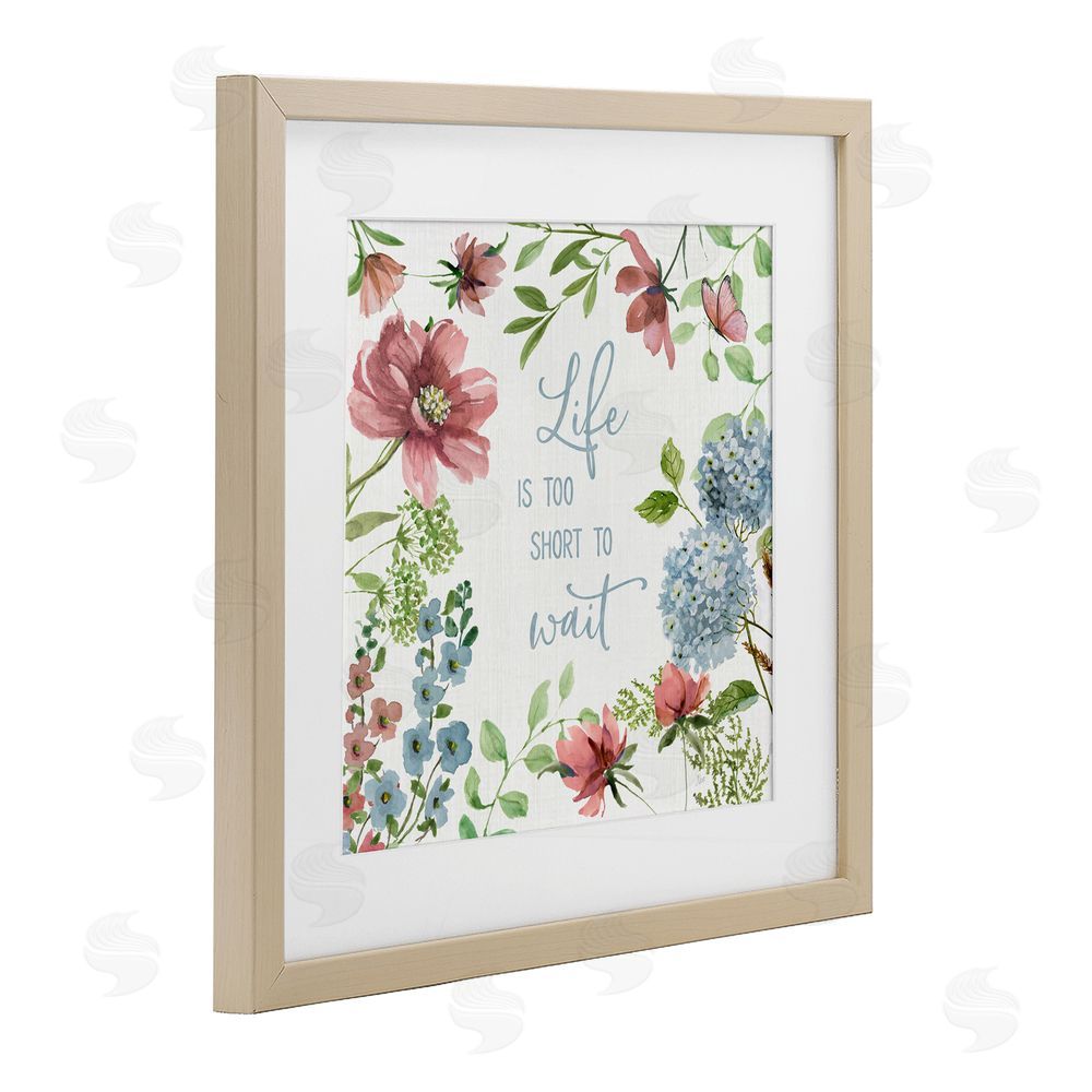 Nan Too Short To Wait Brown Framed Print Under Glass Wall Art