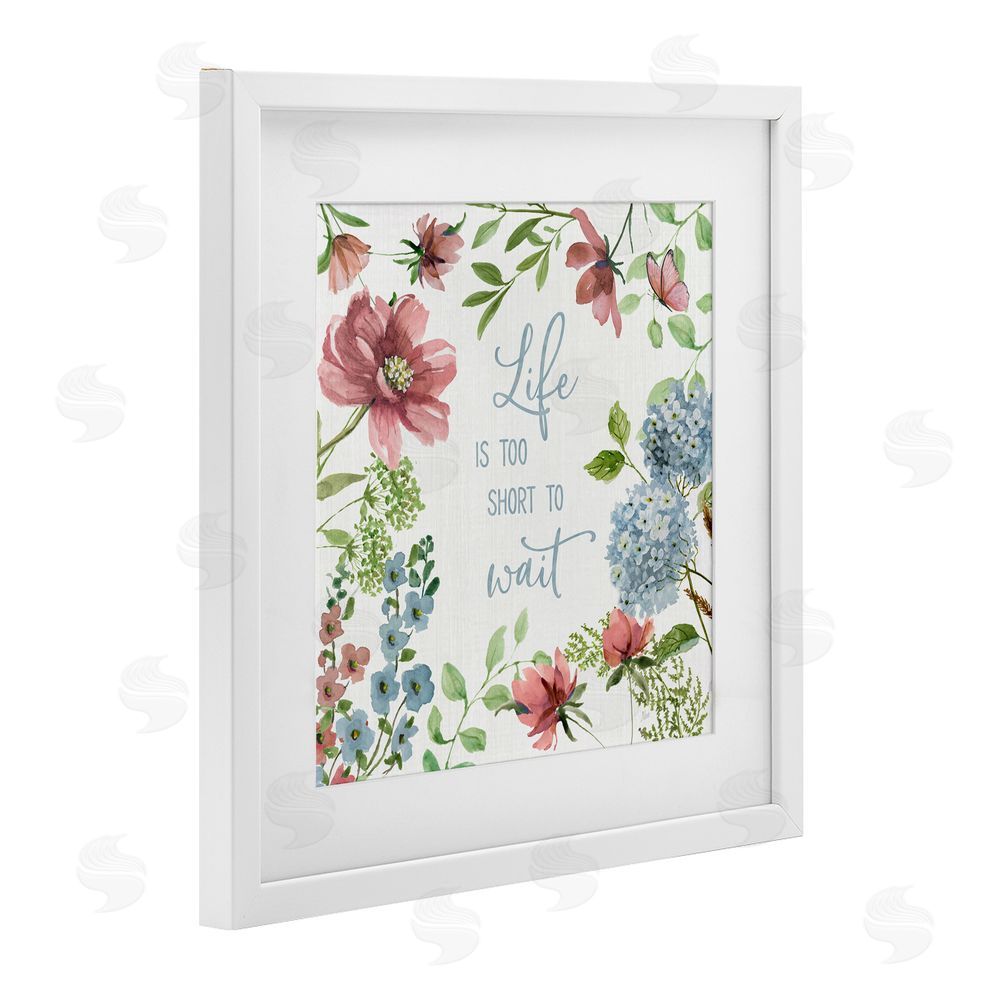 Nan Too Short To Wait White Framed Print Under Glass Wall Art