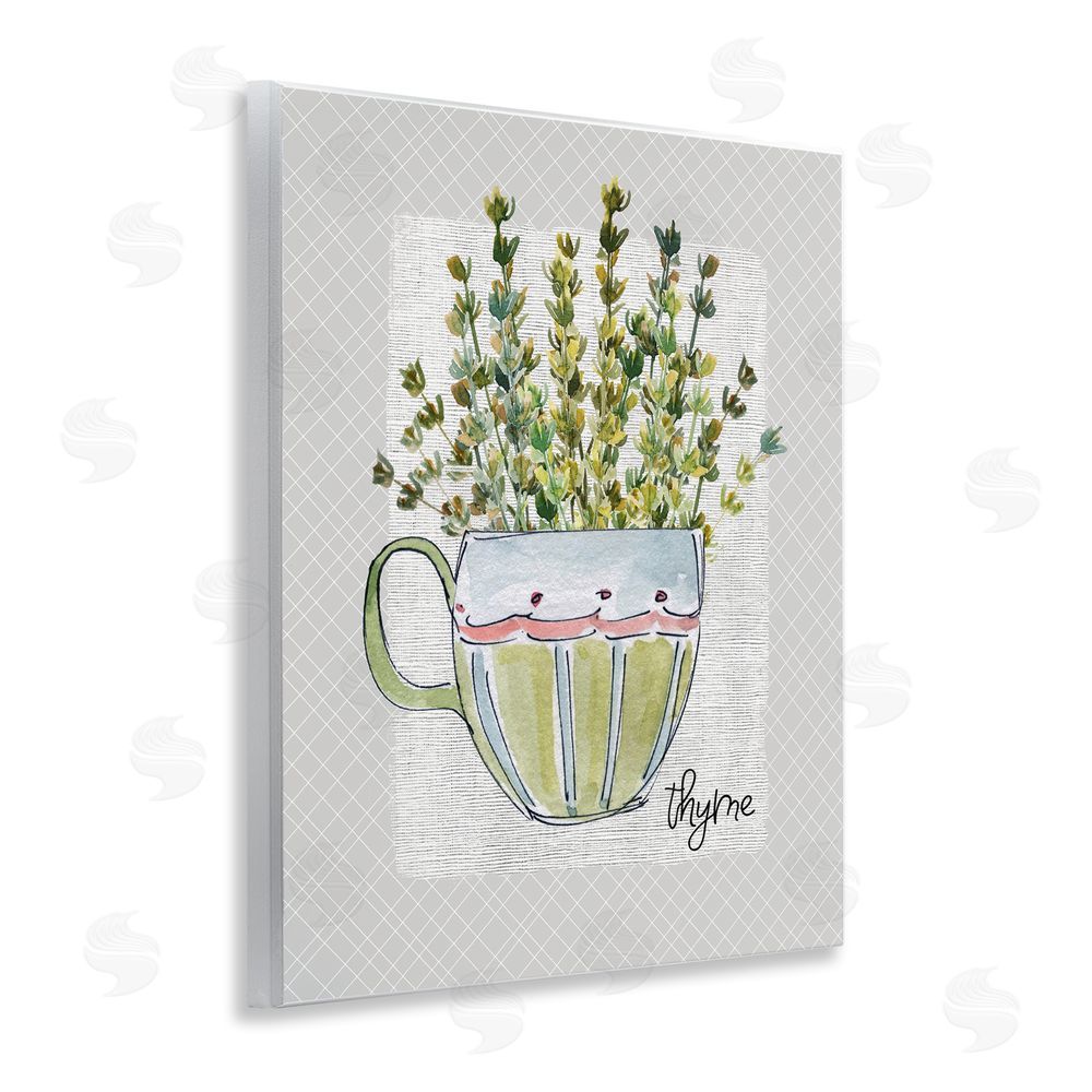 Livi Finn Thyme Herb Mug Wooden Wall Plaque Art Print