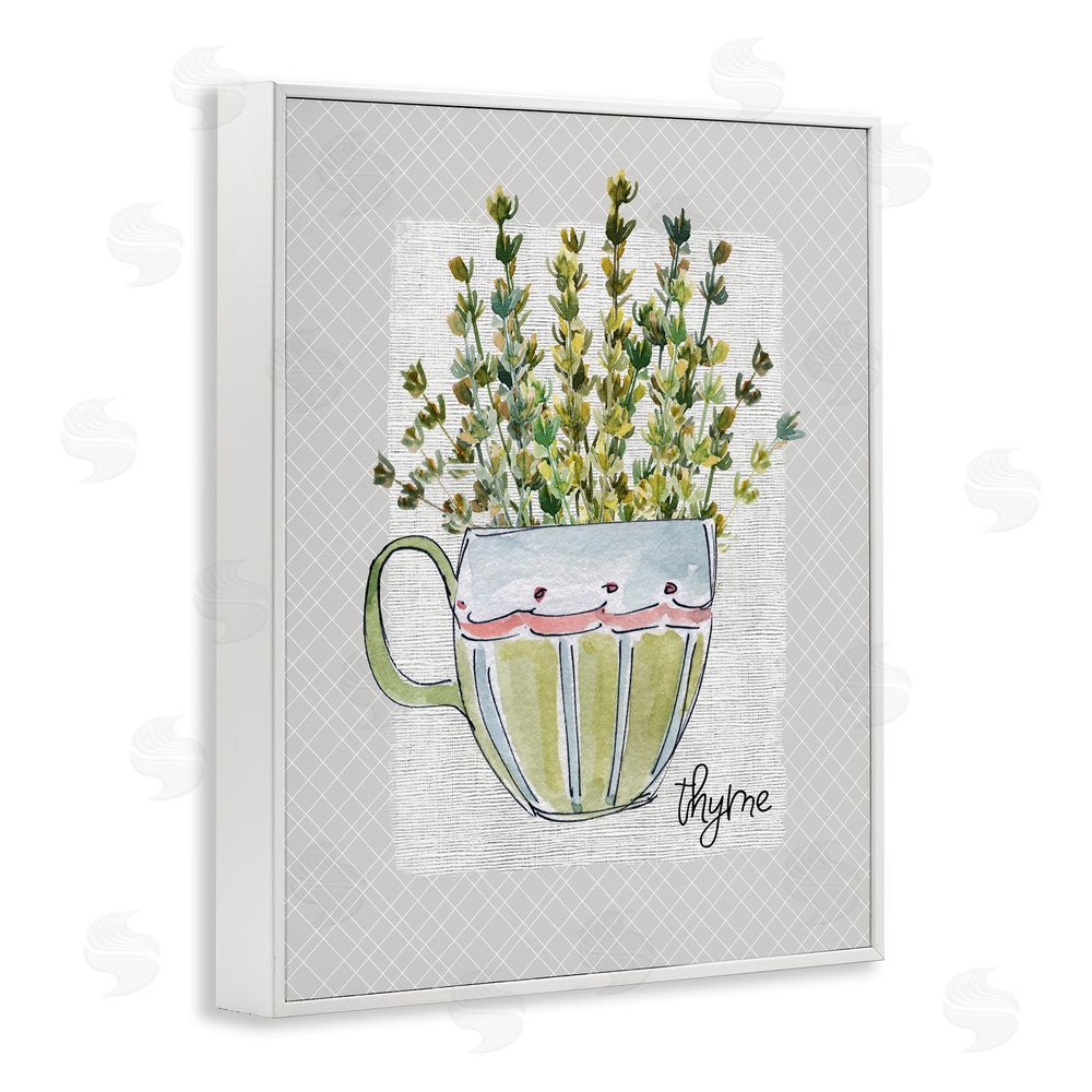 Livi Finn Thyme Herb Mug White Framed Giclee Wall Art Print
