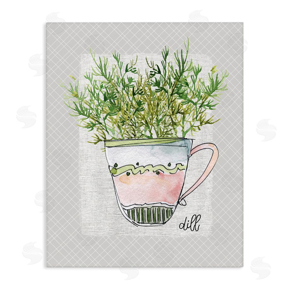 Livi Finn Dill Herb Mug Stretched Canvas Wall Art Print