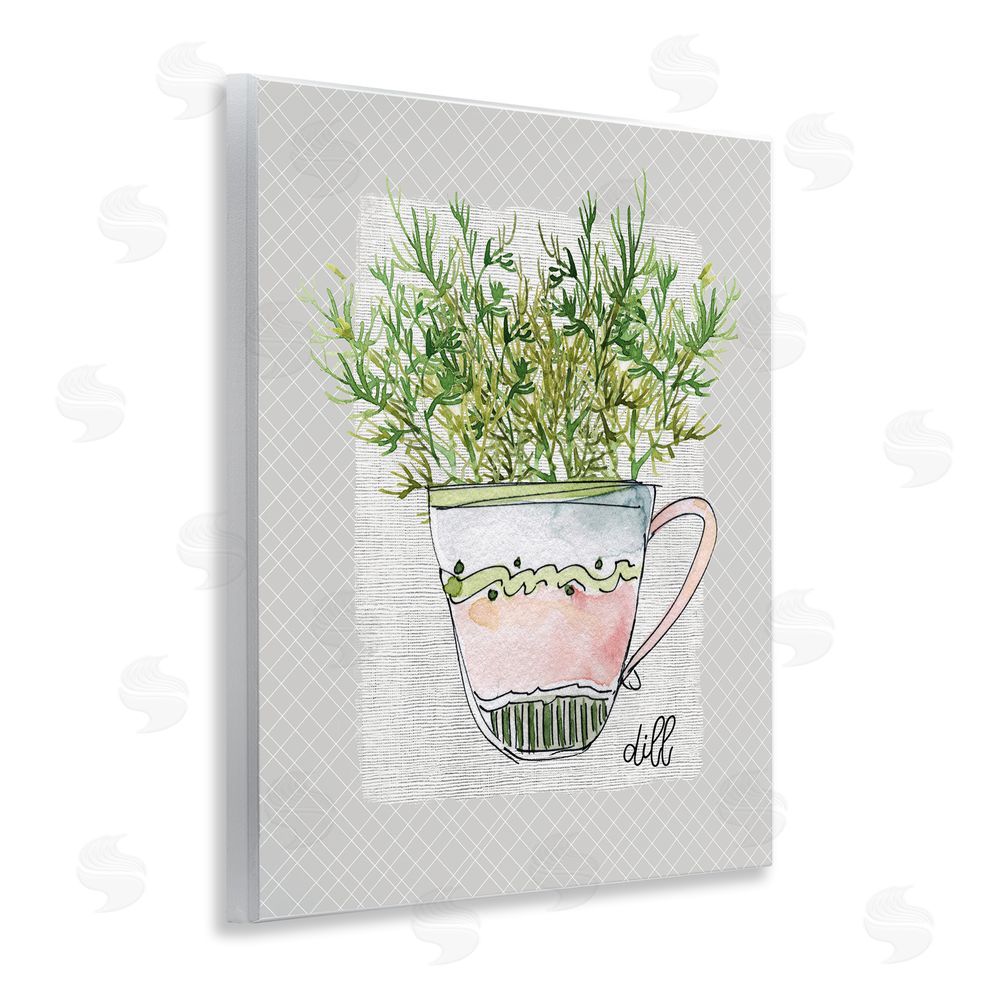 Livi Finn Dill Herb Mug Wooden Wall Plaque Art Print