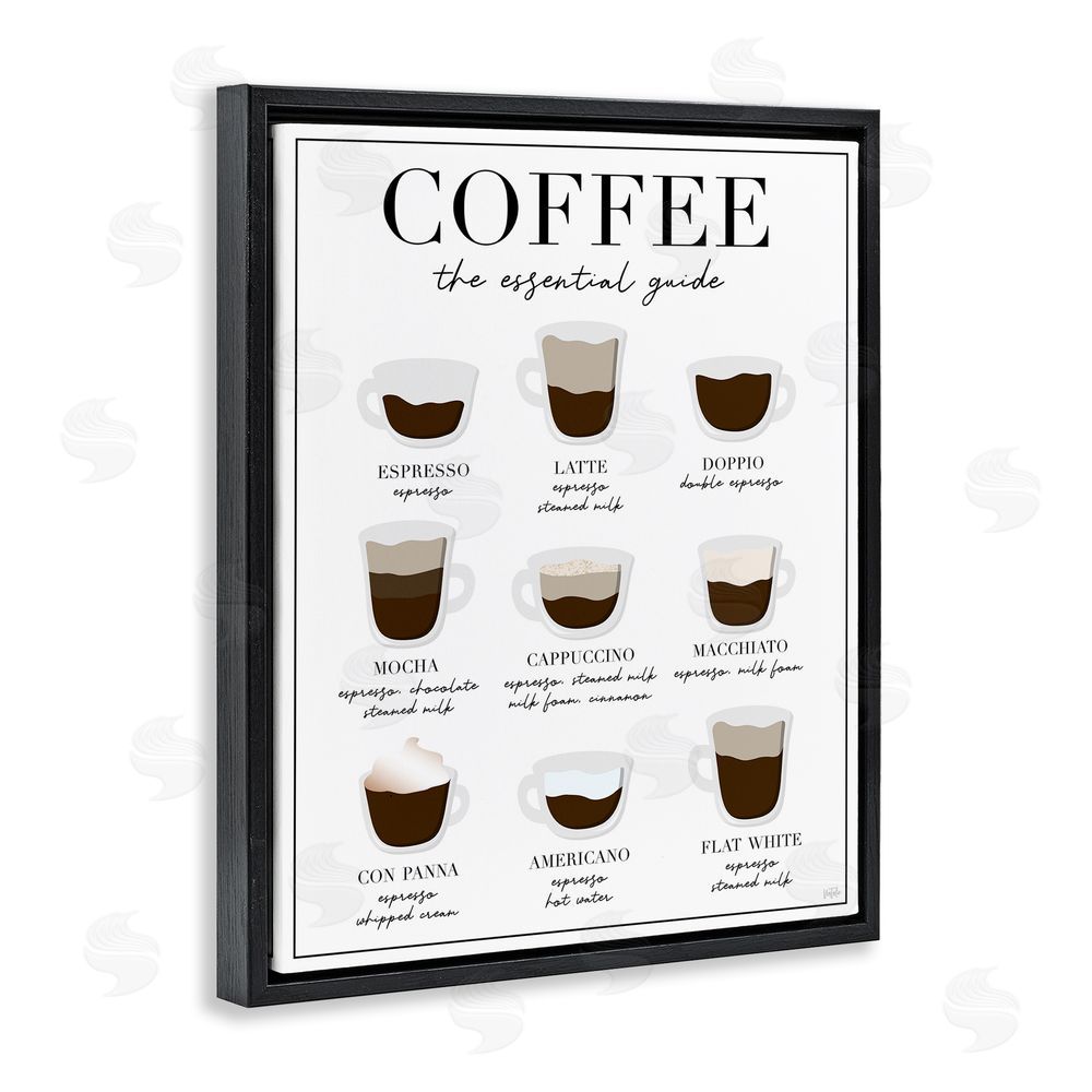 Natalie Carpentieri Essential Guide To Coffee Black Floating Frame Canvas Wall Art Print