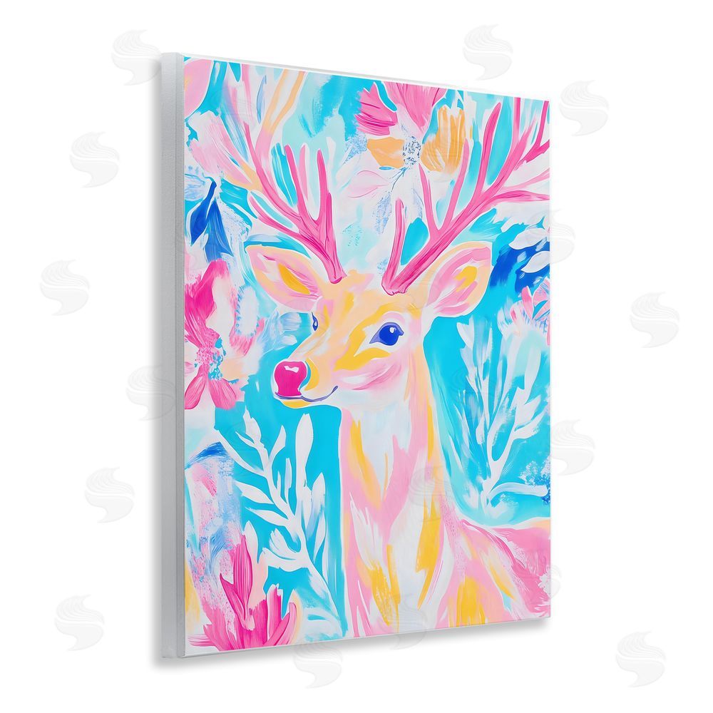 Arlington Prints Bright Pastel Deer Wall Plaque Art Print