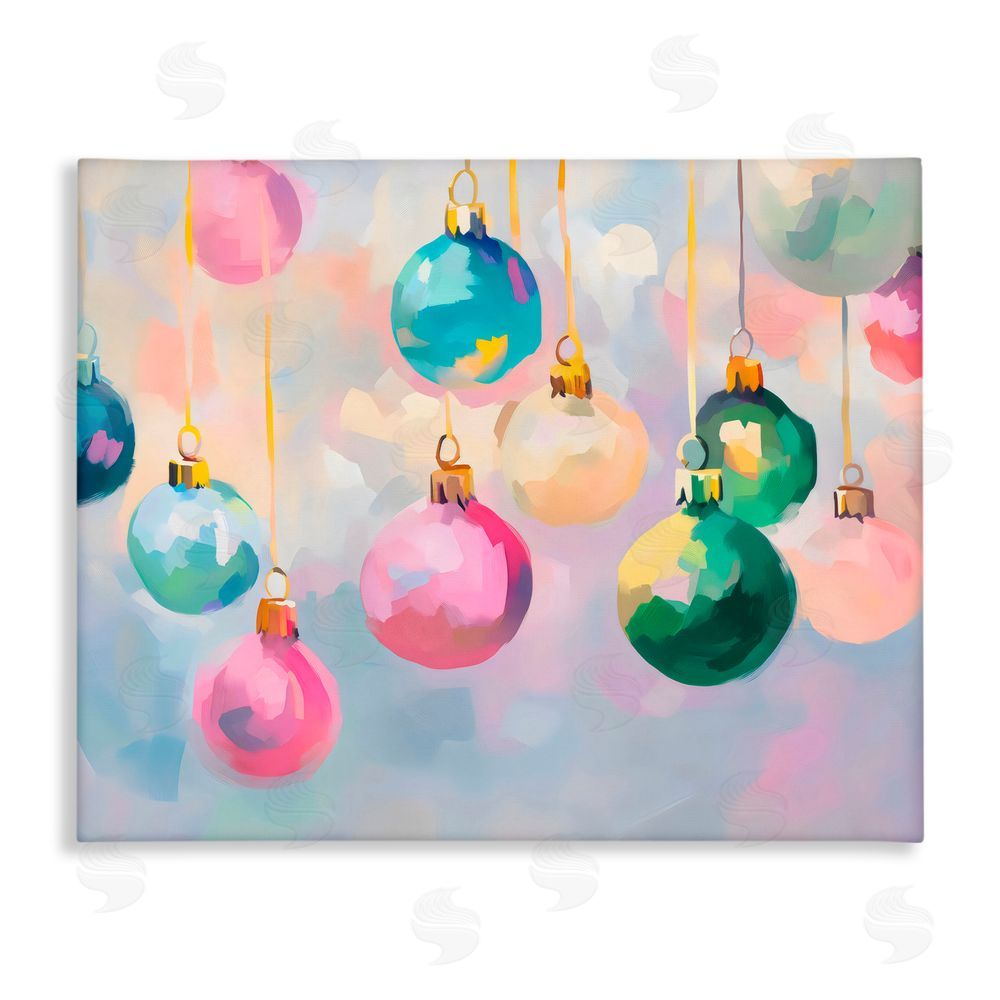 Arlington Prints Bright Pastel Ornaments Canvas Wall Art Print