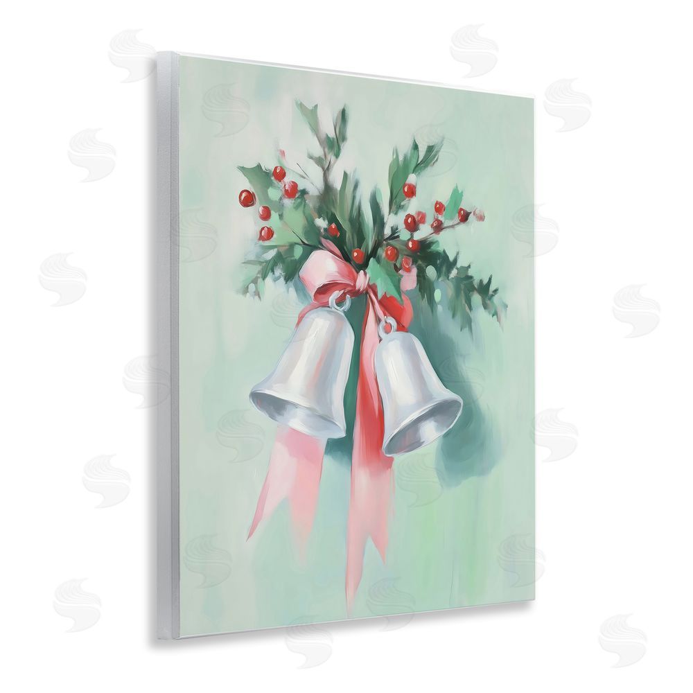 Arlington Prints Festive Silver Bells Wall Plaque Art Print