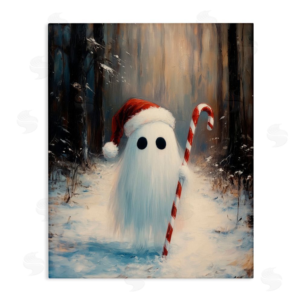 Arlington Prints Candy Cane Forest Ghost Canvas Wall Art Print