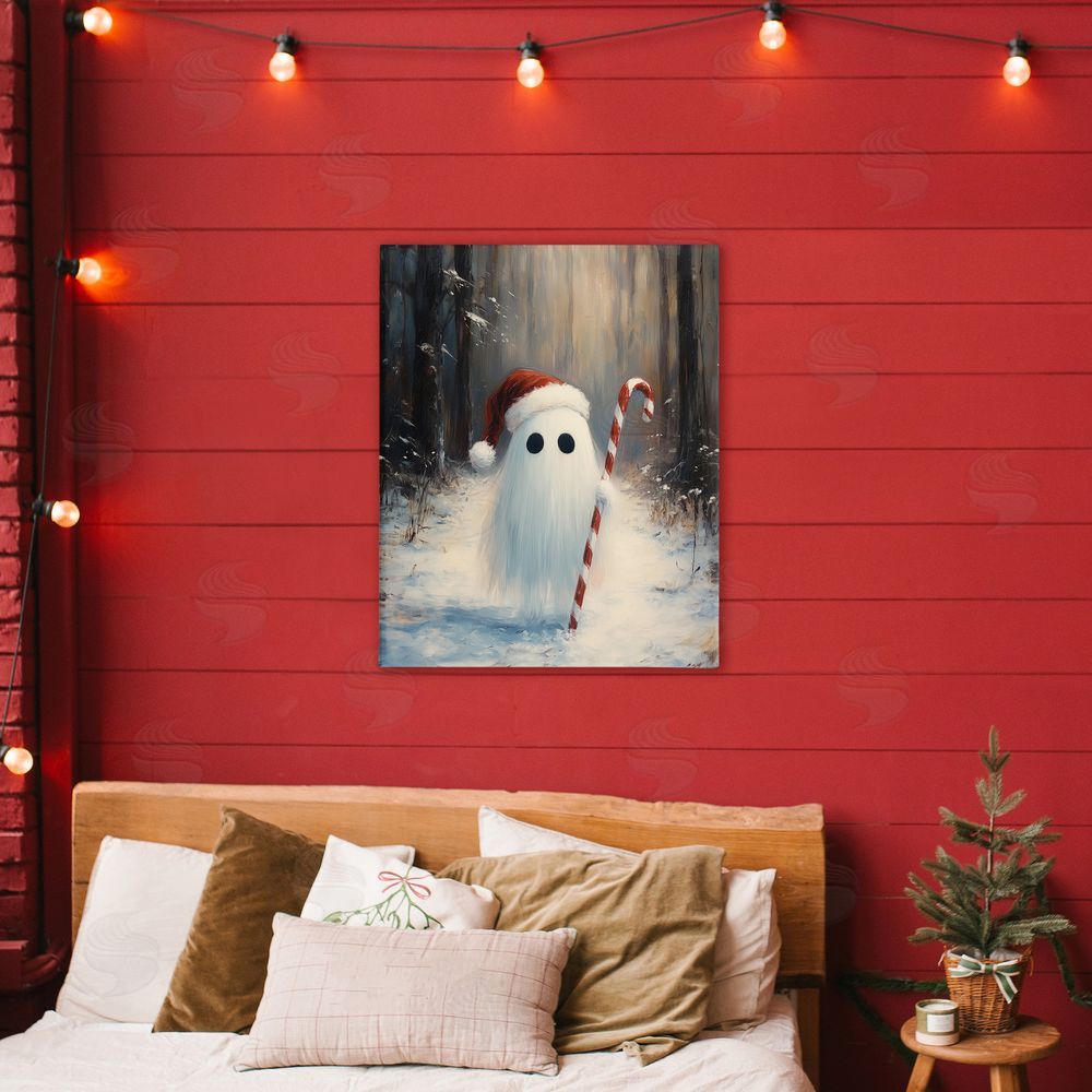 Arlington Prints Candy Cane Forest Ghost Canvas Art on Wall