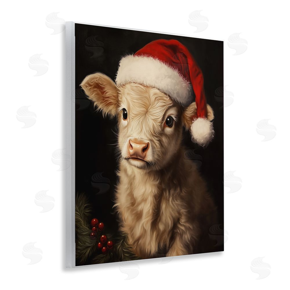 Arlington Prints Christmas Hat Highland Cow Wall Plaque Art Print