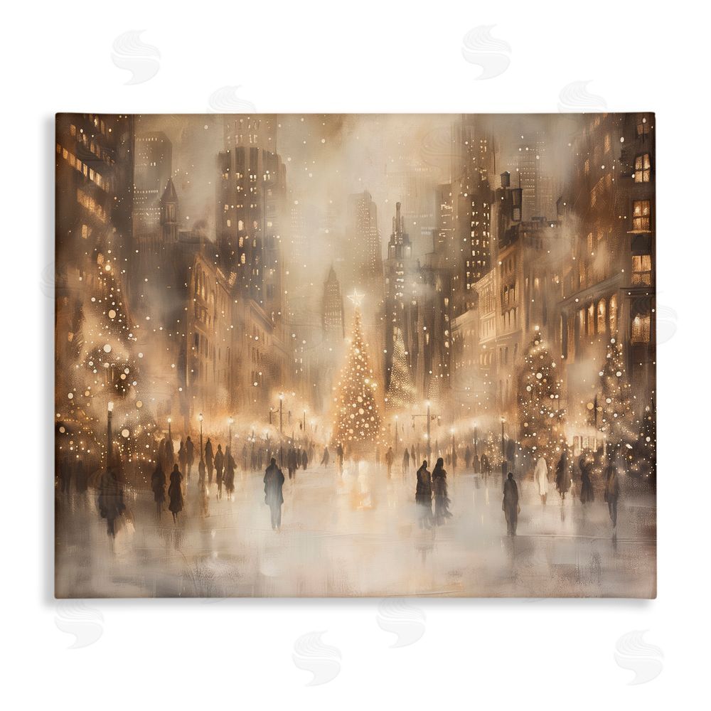Arlington Prints Christmas In New York Canvas Wall Art Print