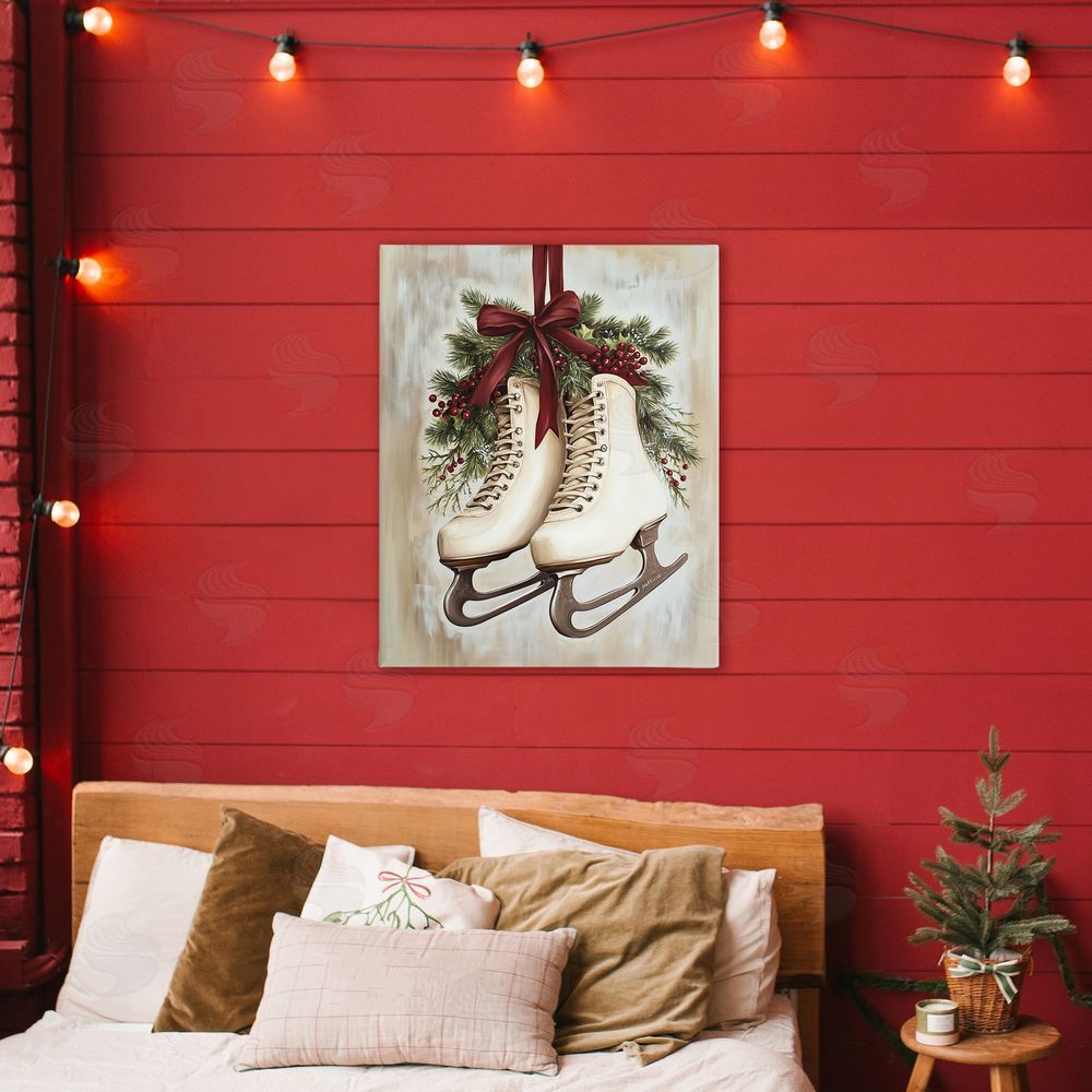 Arlington Prints Festive Ice Skates Canvas Art on Wall