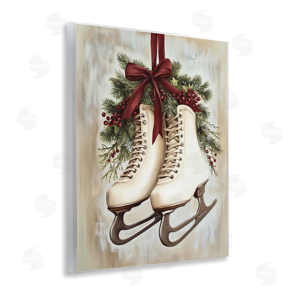 Arlington Prints Festive Ice Skates Wall Plaque Art Print