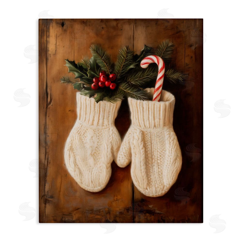 Arlington Prints Warm Woolen Mittens Canvas Wall Art Print