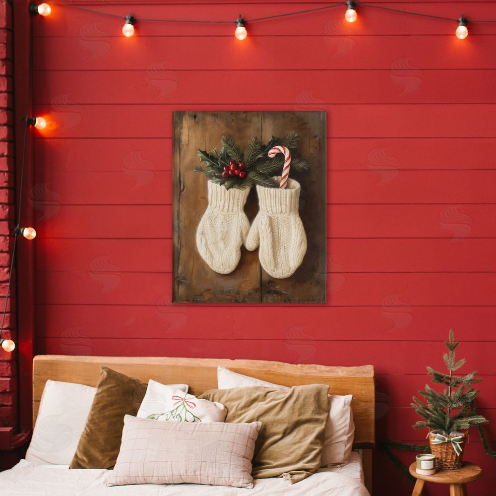 Arlington Prints Warm Woolen Mittens Canvas Art on Wall