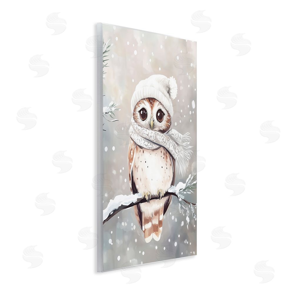 Arlington Prints Cute Winter Owl Wall Plaque Art Print