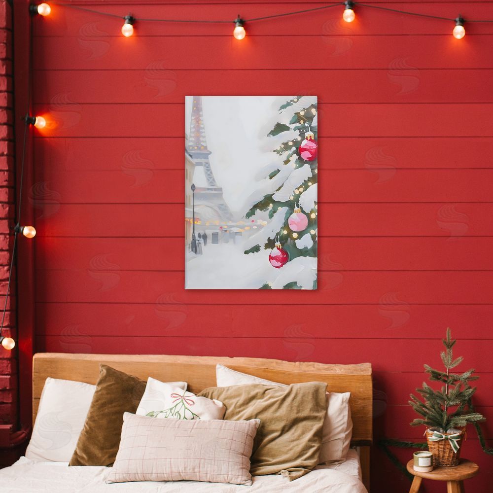 Arlington Prints Eiffel Tower Christmas Canvas Art on Wall