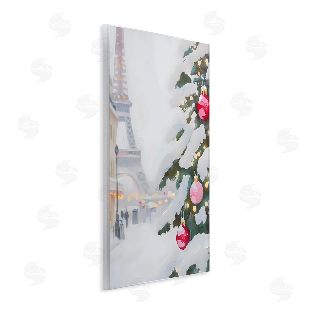 Arlington Prints Eiffel Tower Christmas Wall Plaque Art Print