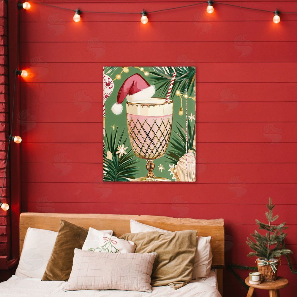 Franklyn Gregory Festive Christmas Cocktail Canvas Art on Wall