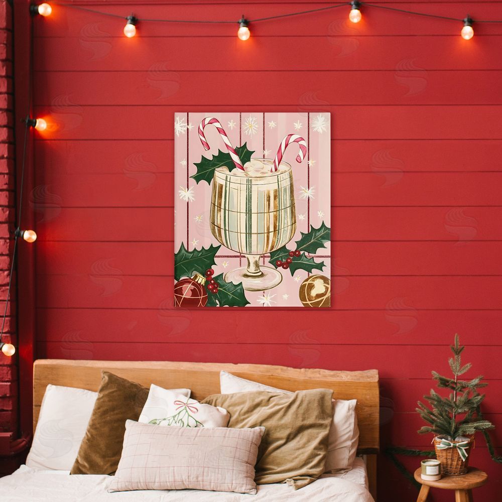 Franklyn Gregory Pastel Christmas Cocktail Canvas Art on Wall