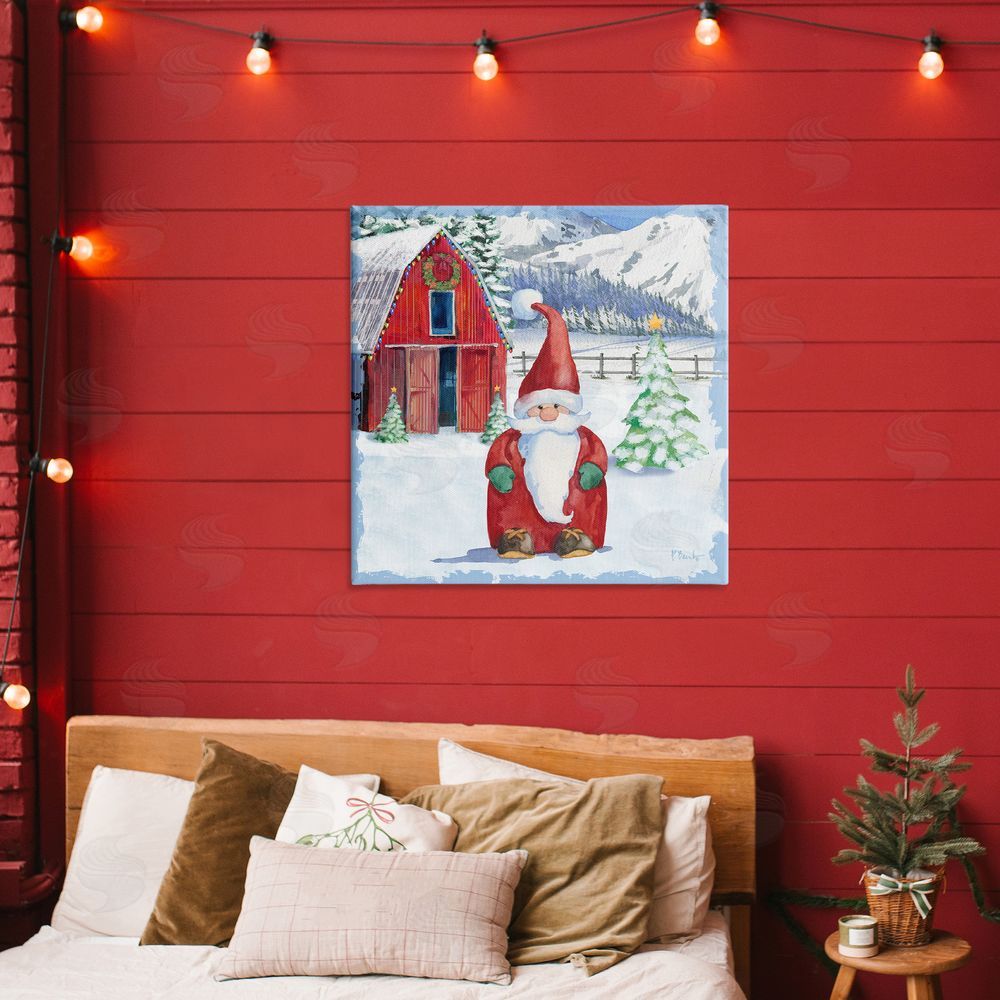 Paul Brent Frosty Barn Gnome Canvas Art on Wall