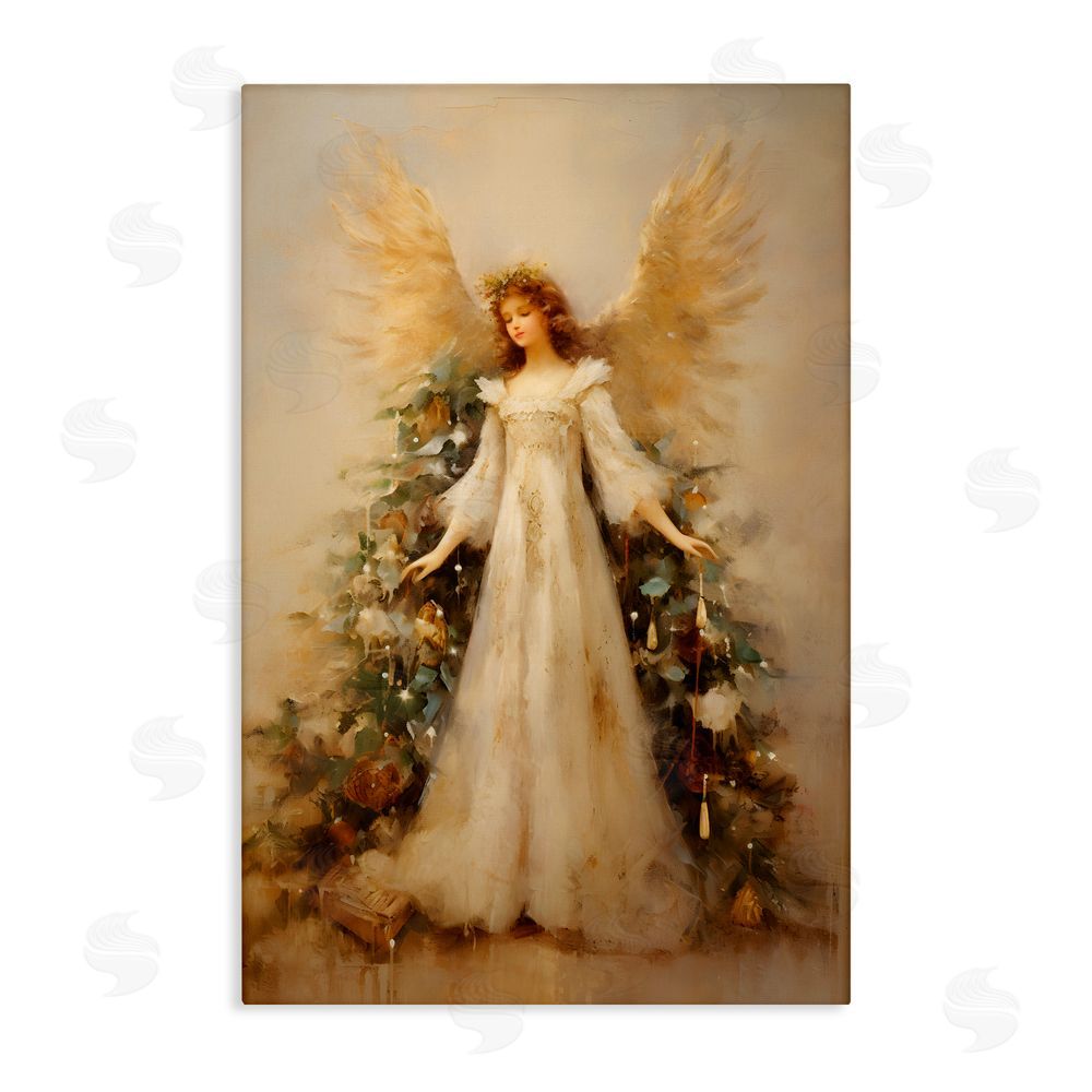 Petal Prints Design Ethereal Holiday Angel Canvas Wall Art Print