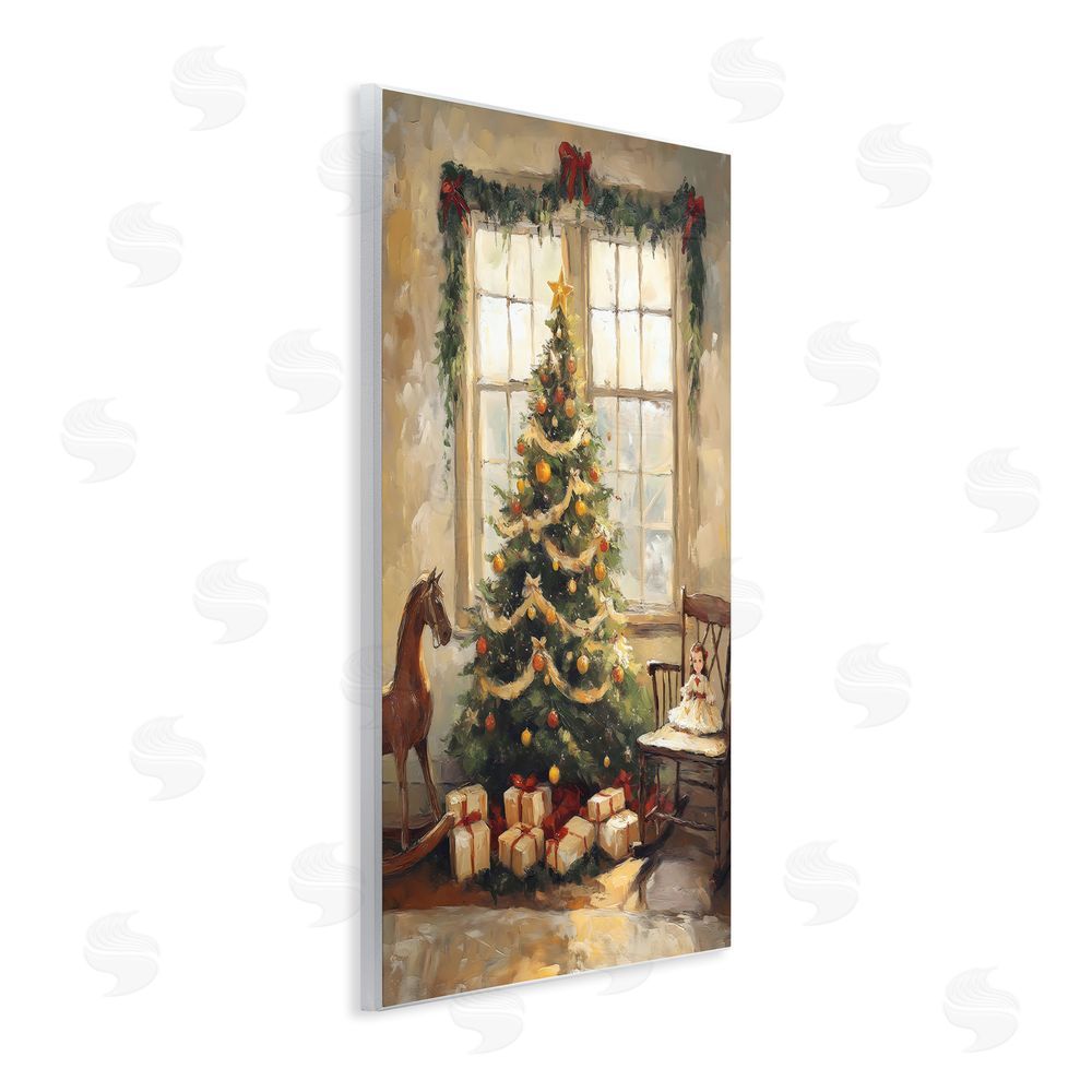 Petal Prints Design Christmas Morning Window View Wall Plaque Art Print