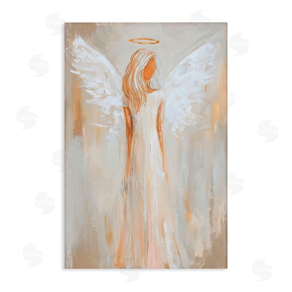 Petal Prints Design Guardian Angel Portrait Canvas Wall Art Print